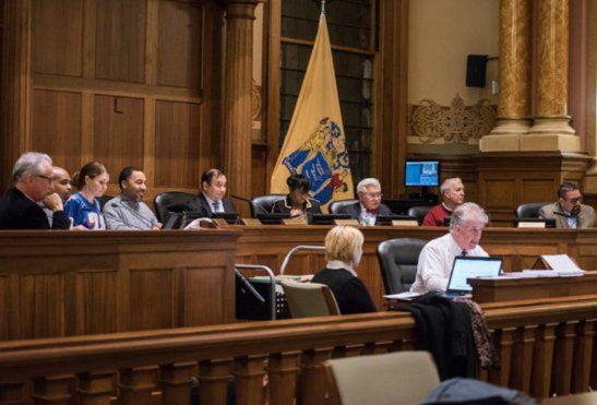 Anna & Anthony R. Cucci Memorial Council Chamber at the Jersey City city hall